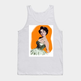 Alluring Liz on Orange Background Tank Top